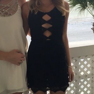 LF black cocktail minidress